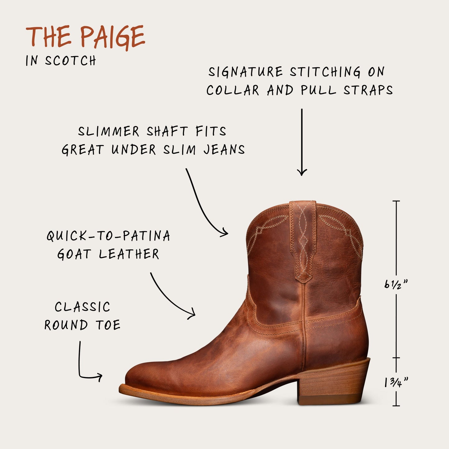 The Paige Boot - Scotch