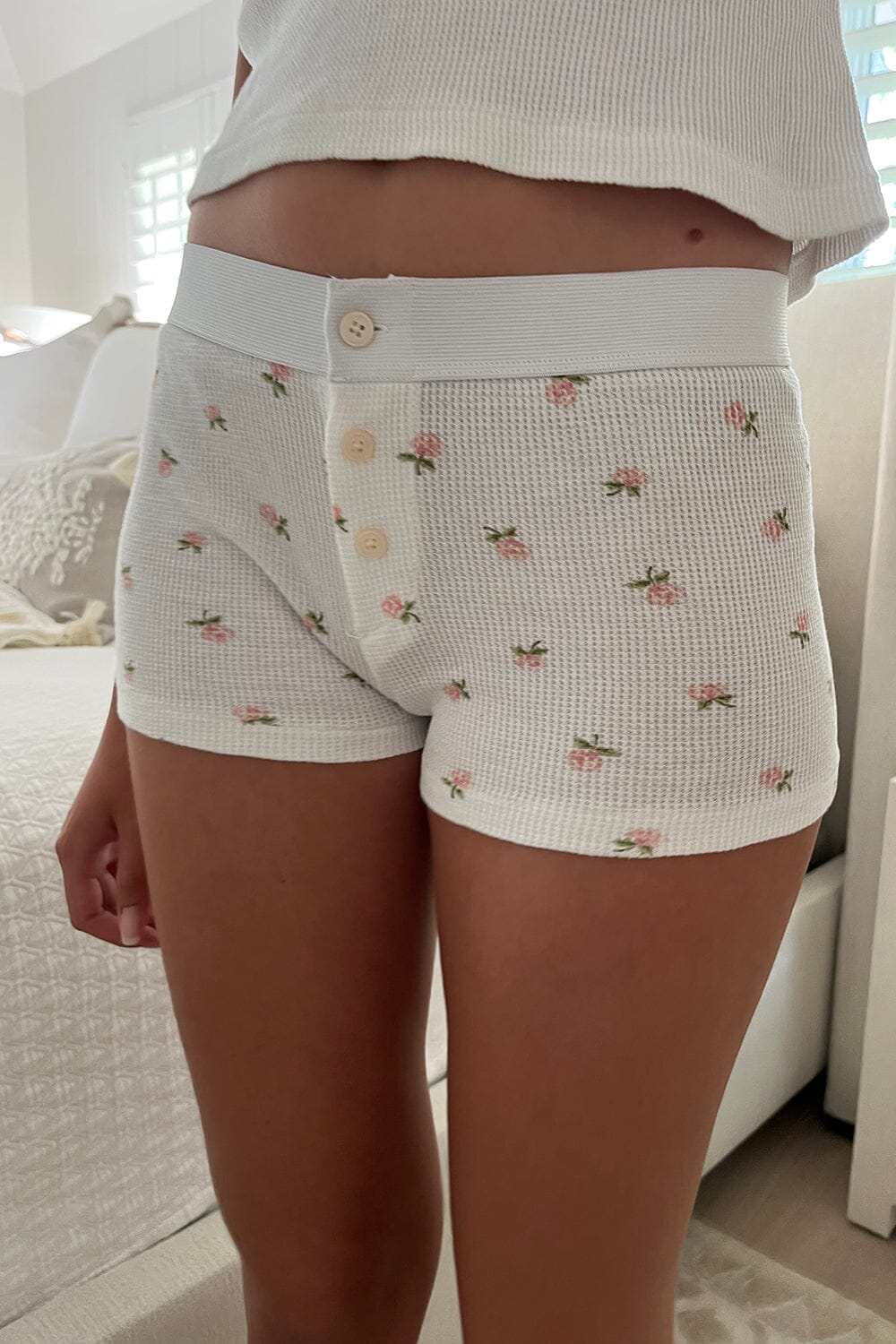 Floral Waffle Boy Short Underwear