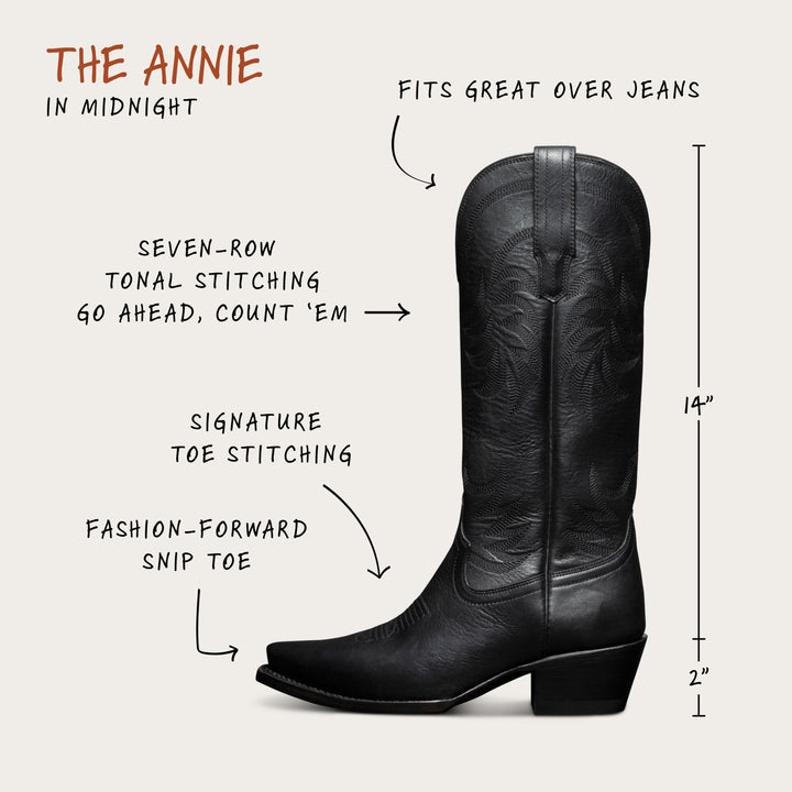 The Annie Boot - Midnight