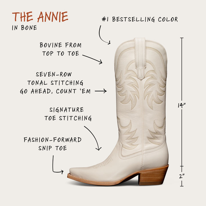 The Annie Boot - Bone