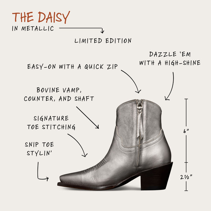 The Daisy Boot - Metallic