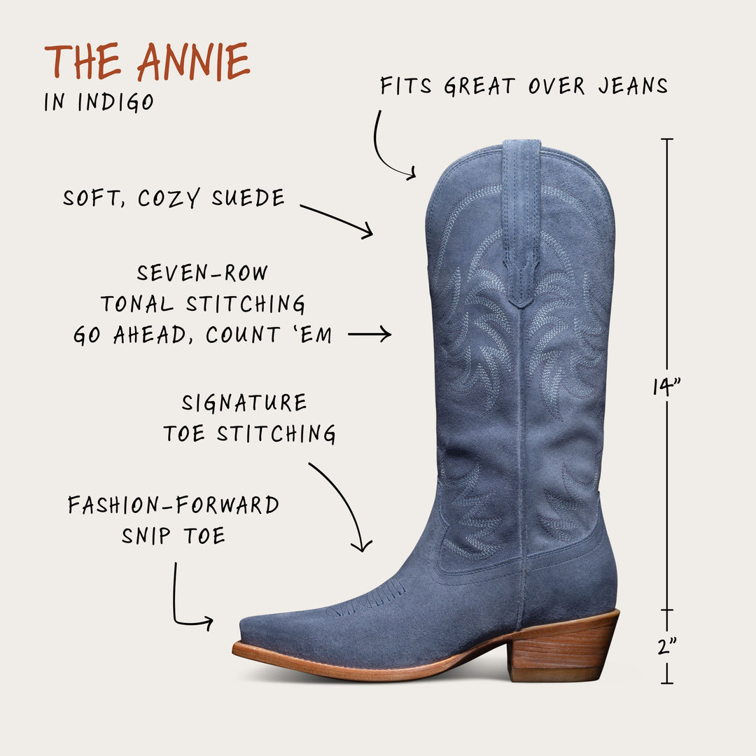 The Annie Boot - Indigo