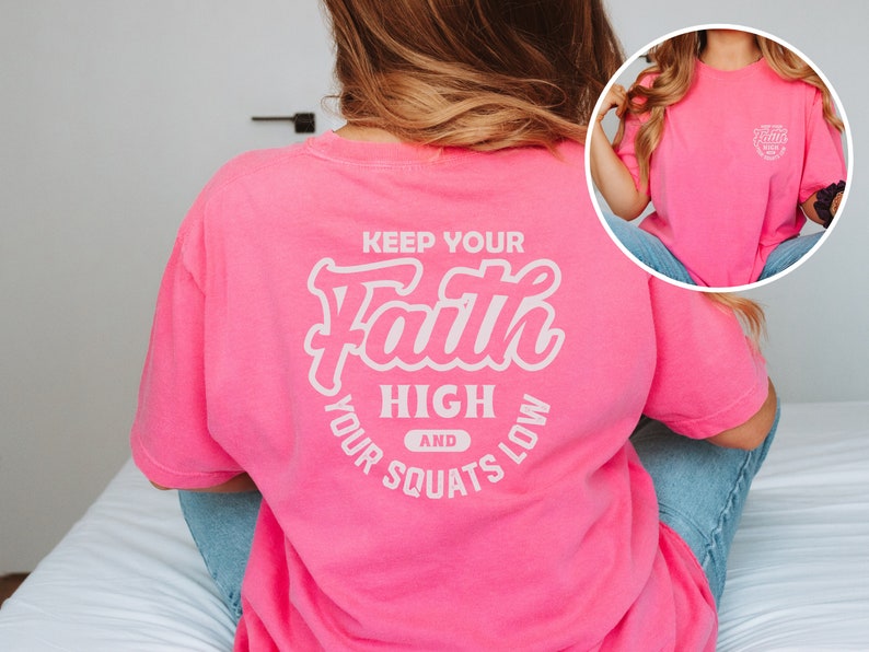 "Faith High, Squats Low" Peach Cover